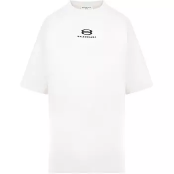 Футболка женская Balenciaga удлиненная, белый