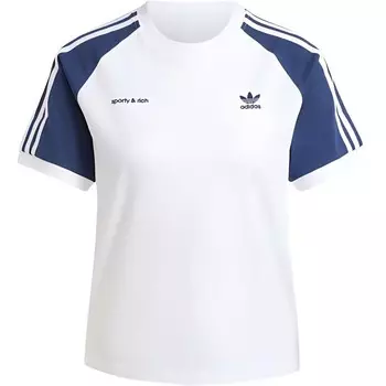 Футболка женская белая от SPORTY & RICH Collaboration Adidas Originals