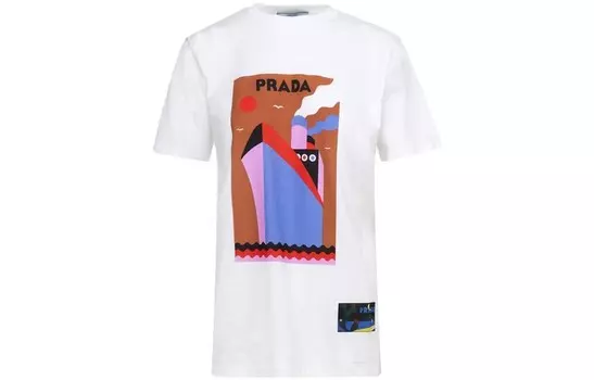 Футболка женская белая Prada