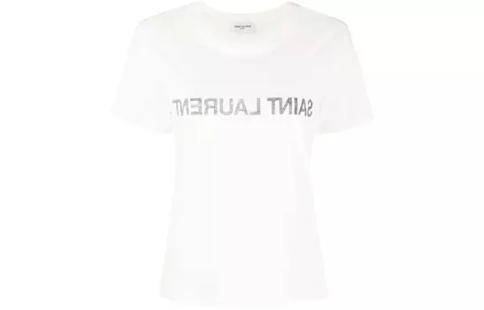 Футболка женская белая Saint Laurent