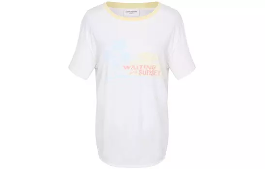 Футболка женская белая Saint Laurent