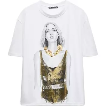 Футболка женская белая Zara