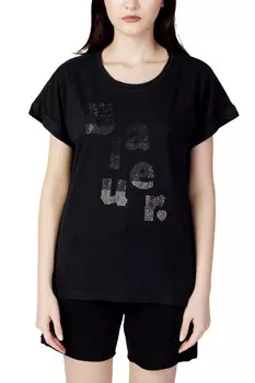 Футболка женская Blauer со стразами, черный