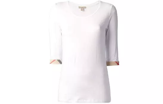 Футболка женская Burberry, белый / хаки