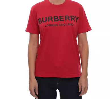Футболка женская Burberry, красный / черный