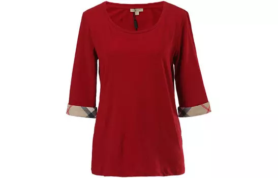 Футболка женская Burberry, красный / хаки