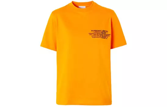 Футболка женская Burberry, оранжевый / черный