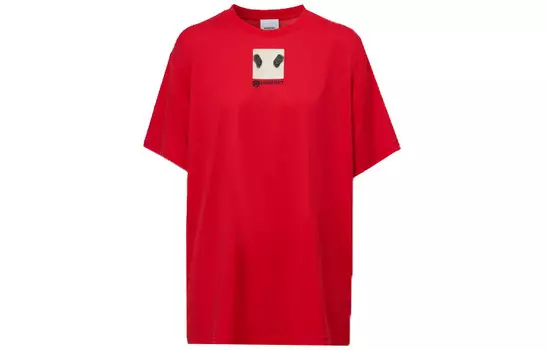 Футболка женская Burberry с принтом, красный