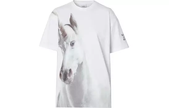 Футболка женская Burberry с рисунком, белый