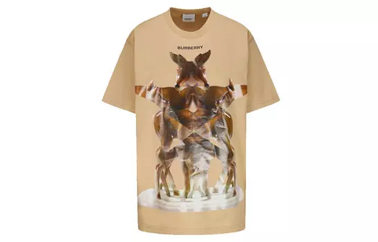 Футболка женская Burberry с рисунком, бежевый