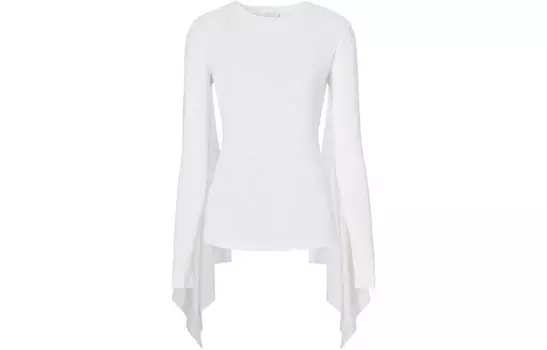 Футболка женская Burberry с рукавами-водопадами, белый