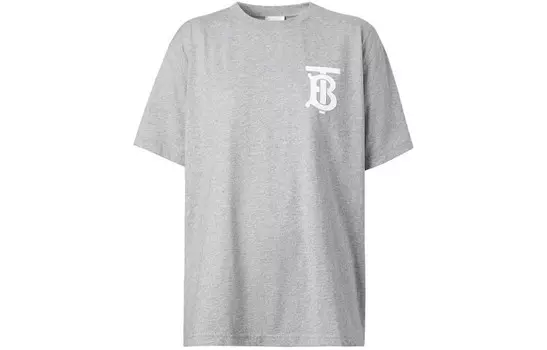 Футболка женская Burberry, серый / белый