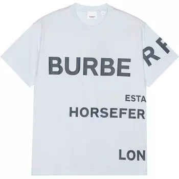 Футболка женская Burberry, светло-голубой / синий
