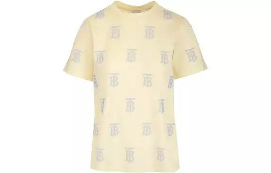 Футболка женская Burberry, желтый / серый