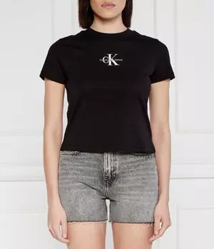 Футболка женская Calvin Klein Jeans хлопковая, черный