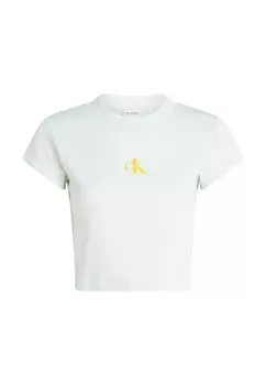 Футболка женская Calvin Klein Jeans короткая, белый