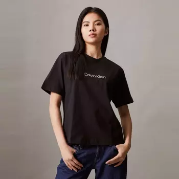 Футболка женская Calvin Klein Jeans с буквенным принтом, ярко-белый