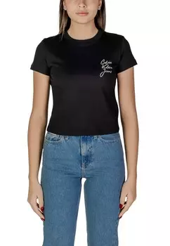 Футболка женская Calvin Klein Jeans с принтом, черный