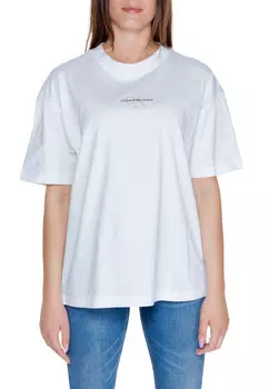 Футболка женская Calvin Klein Jeans свободного кроя, белый