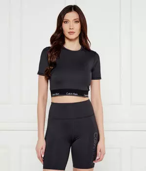 Футболка женская Calvin Klein Performance короткая спортивная, черный