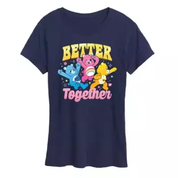 Футболка женская Care Bears с принтом "Вместе лучше" Licensed Character, синий