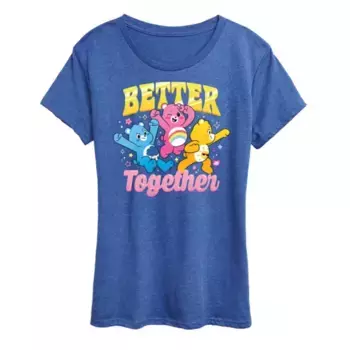 Футболка женская Care Bears с принтом "Вместе лучше" Licensed Character, синий