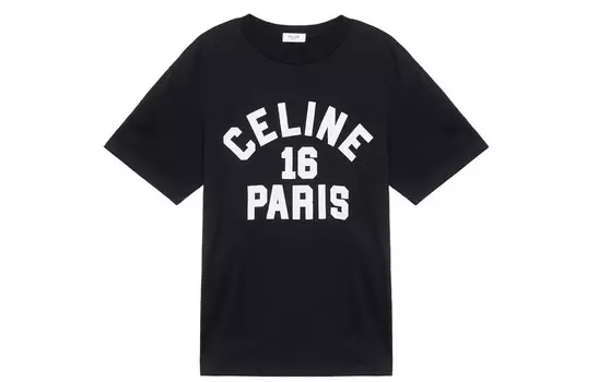 Футболка женская Celine, черный / белый