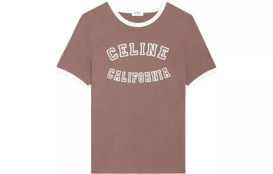 Футболка женская Celine, коричневый
