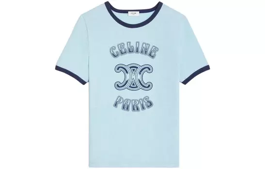 Футболка женская Celine, сине-серый