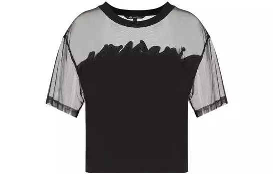 Футболка женская черная Armani Exchange