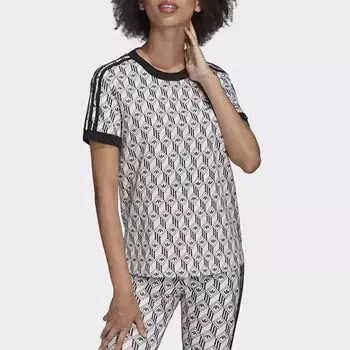 Футболка женская черная/белая Adidas Originals