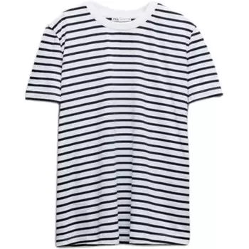 Футболка женская черная/белая Zara
