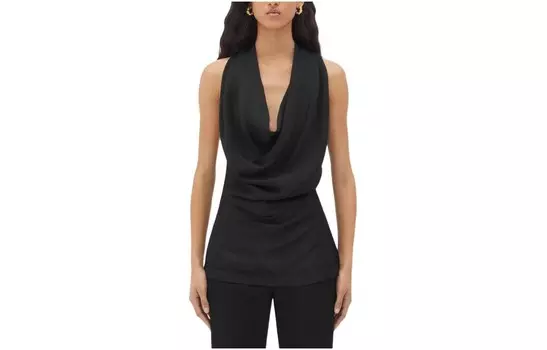 Футболка женская черная Bottega Veneta