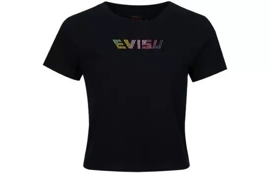 Футболка женская черная Evisu