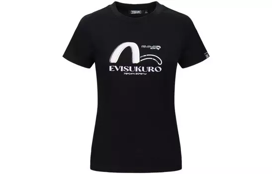 Футболка женская черная Evisu