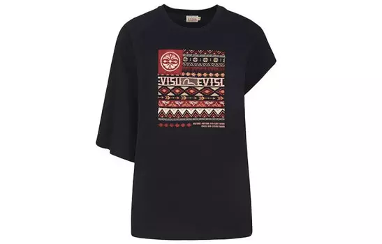 Футболка женская черная Evisu