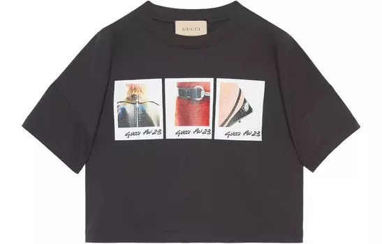 Футболка женская черная Gucci