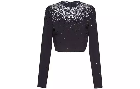 Футболка женская черная Miu Miu