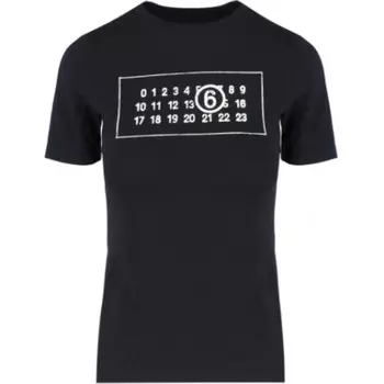 Футболка женская черная Mm6 Maison Margiela