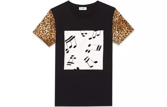 Футболка женская черная Saint Laurent