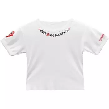 Футболка женская Chrome Hearts, белый / красный