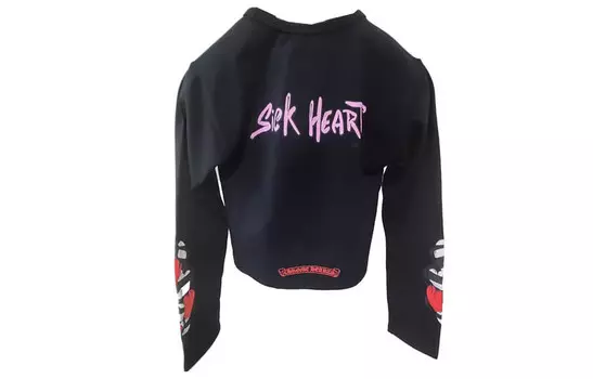 Футболка женская Chrome Hearts, черный / лиловый