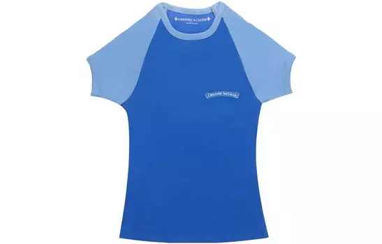 Футболка женская Chrome Hearts, синий / светло-синий