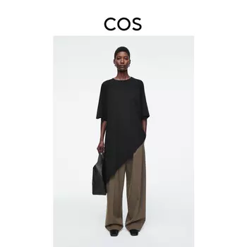 Футболка женская Cos драпированная, черный