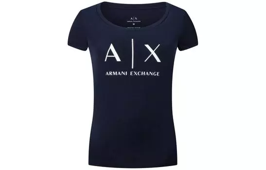 Футболка женская, цвет морской волны ARMANI EXCHANGE, Marine Blue