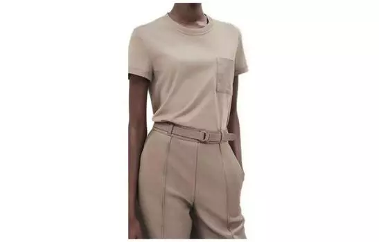 Футболка женская цвета умбра HERMES, Umber