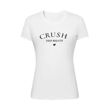 Футболка женская Deep Breath с большими буквами, черный