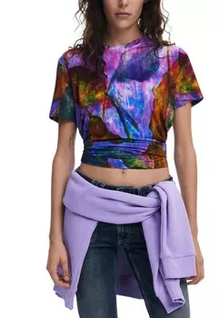 Футболка женская Desigual с принтом, мультиколор