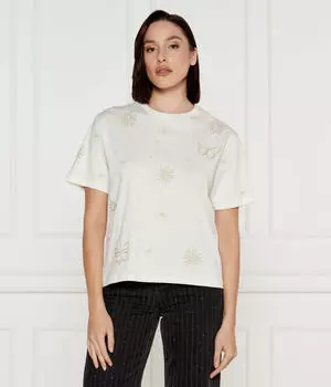 Футболка женская Desigual с вышивкой, белый