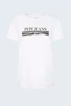 Футболка Женская/Девочка Белая Pepe Jeans, белый